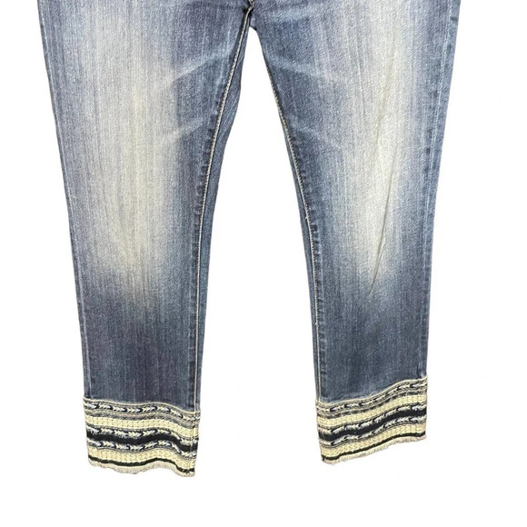 Driftwood Colette Cropped Embroidered Jeans Size 27 - Picture 4 of 10